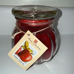 Home Interiors Red Baked Apple Pie Jar Candle